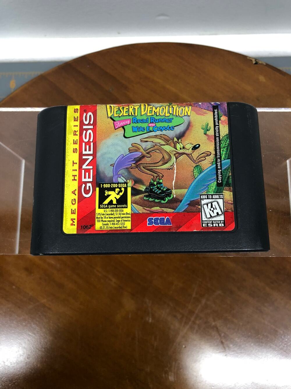 Desert Demolition Sega Genesis Game Cartridge Oly Tested & Works Mega Hit Series
